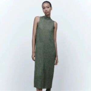 Zara Soft Feel Sleeveless Midi Dress